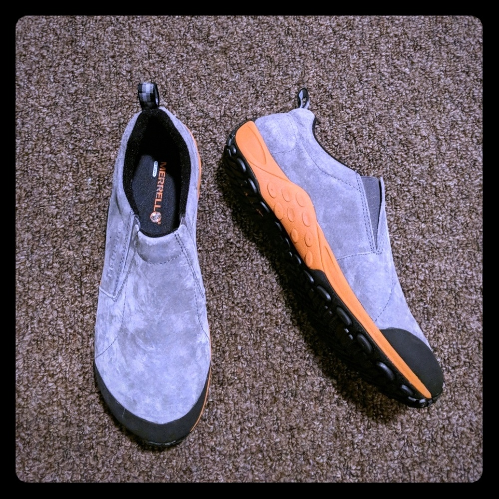 Merrell men's sneaker suede Gray 10.5